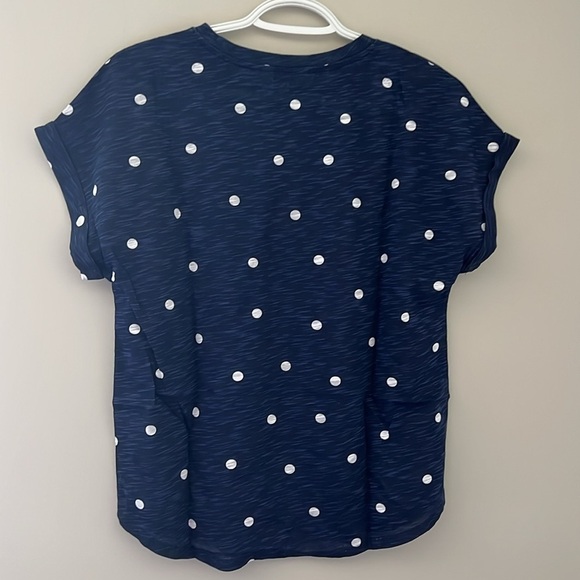 Reitmans Navy Polka Dot Short Sleeve Tee - Picture 2 of 3